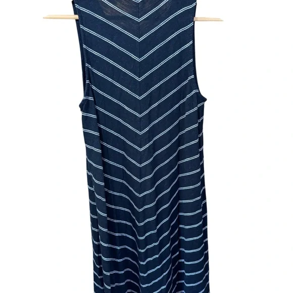 Madewell Highpoint Tank Dress in True Black Hosta Stripe - Picture 4 of 6